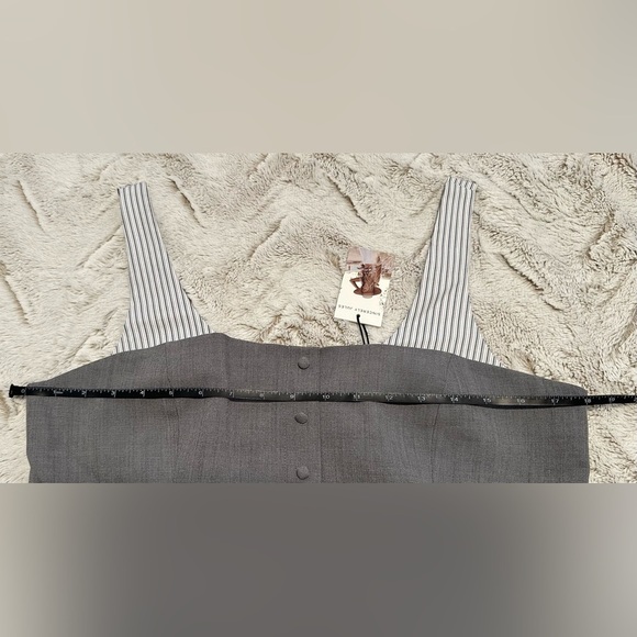 Sincerely Jules Striped Gray Bustier Corset Combination Top - Picture 7 of 12